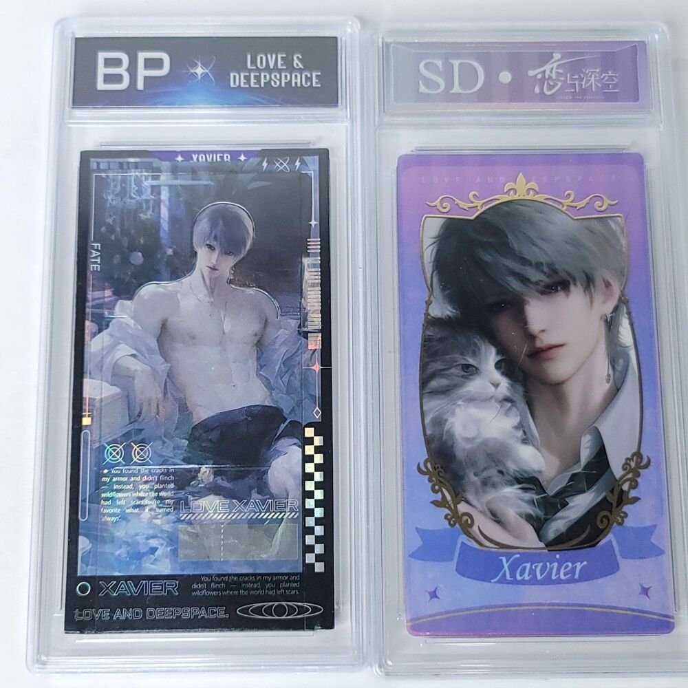 Love and Deep Space Holo Xavier Trading Card Encased Collectible Lot of 2 SP